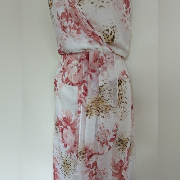 August SILK y2k animal and floral print midi dress 10 - Picture 3 of 15